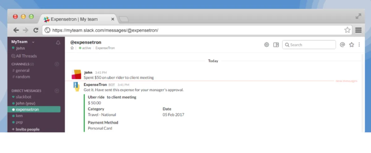 Interface ExpenseTron: fonctionnalités, prix, alternatives