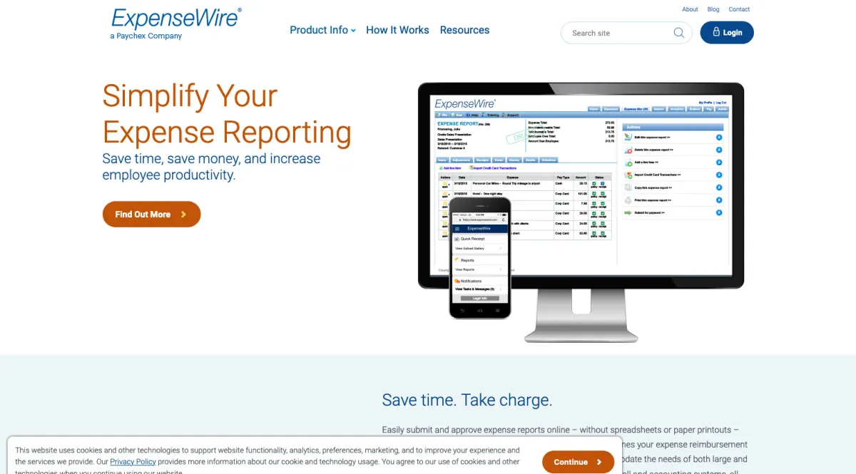 Interface ExpenseWire : image, ergonomie, alternatives