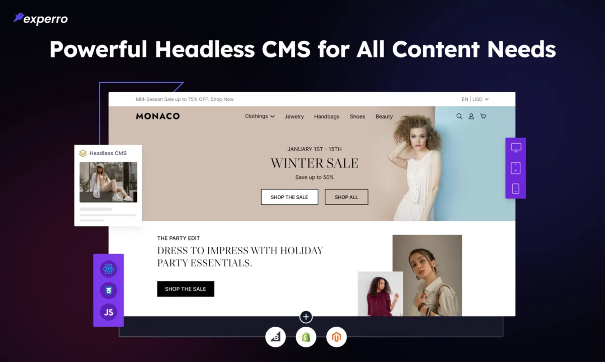 Interface Experro: fonctionnalités, prix, alternatives