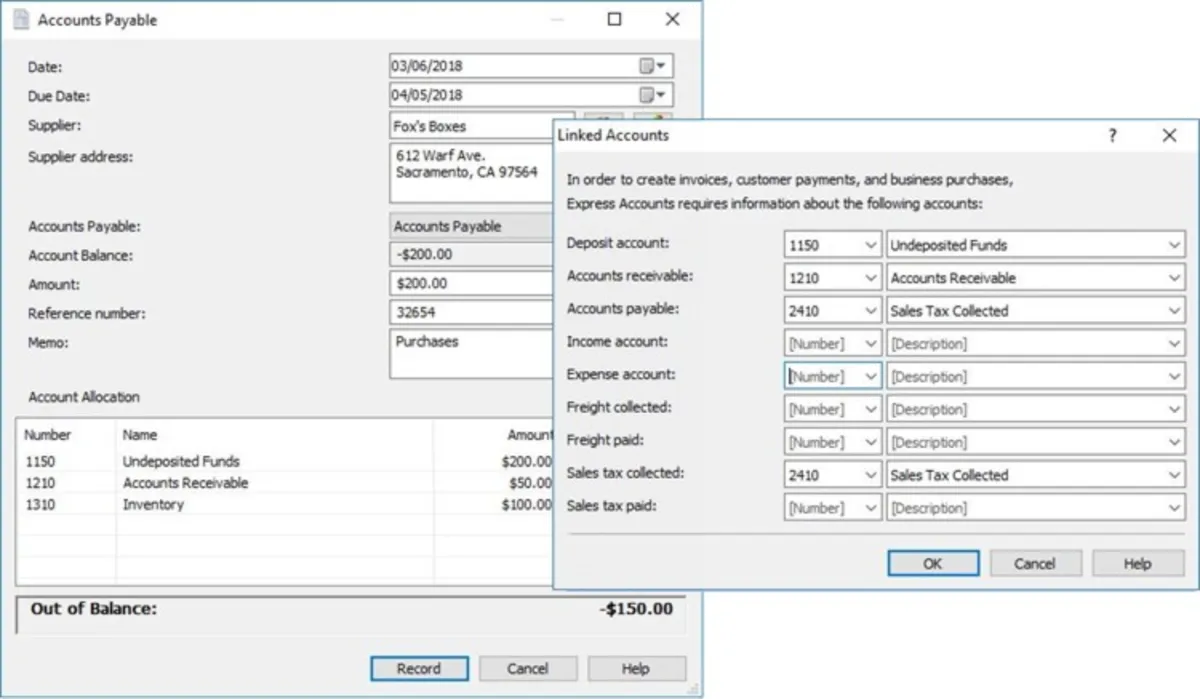 Interface Express Accounts: fonctionnalités, prix, alternatives