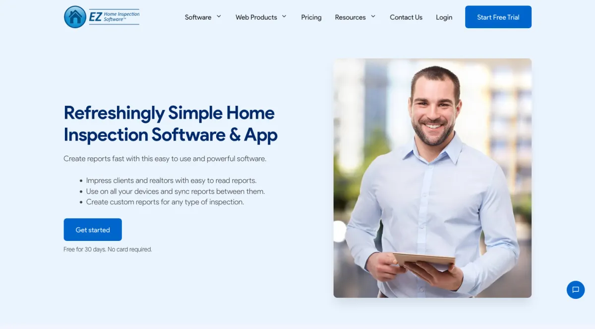 Interface EZ Home Inspection Software : fonctionnalités, prix, alternatives