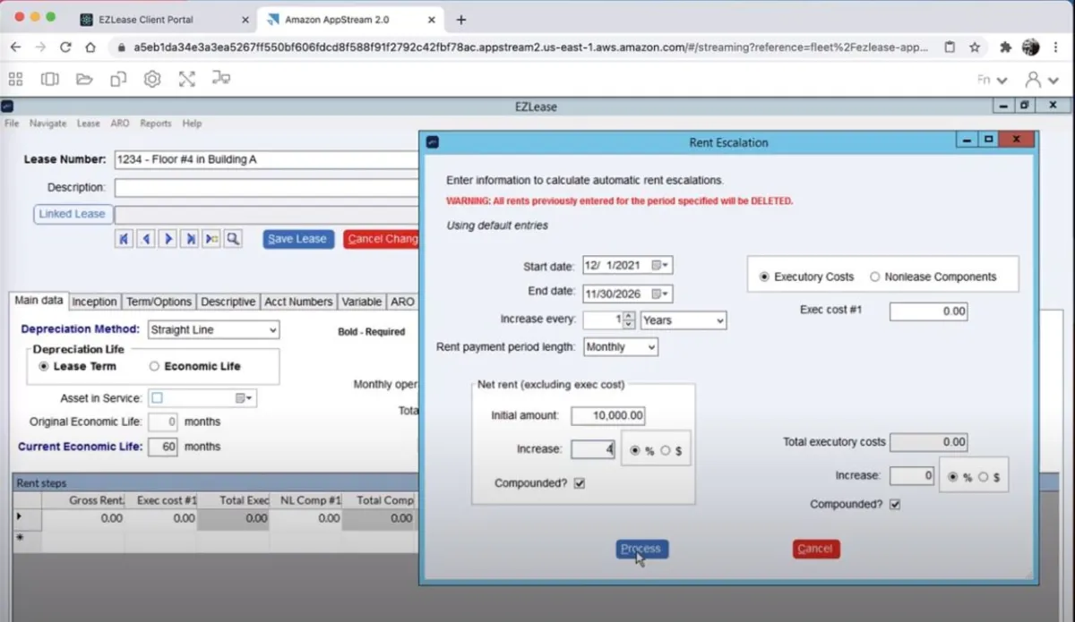Interface EZLease: fonctionnalités, prix, alternatives