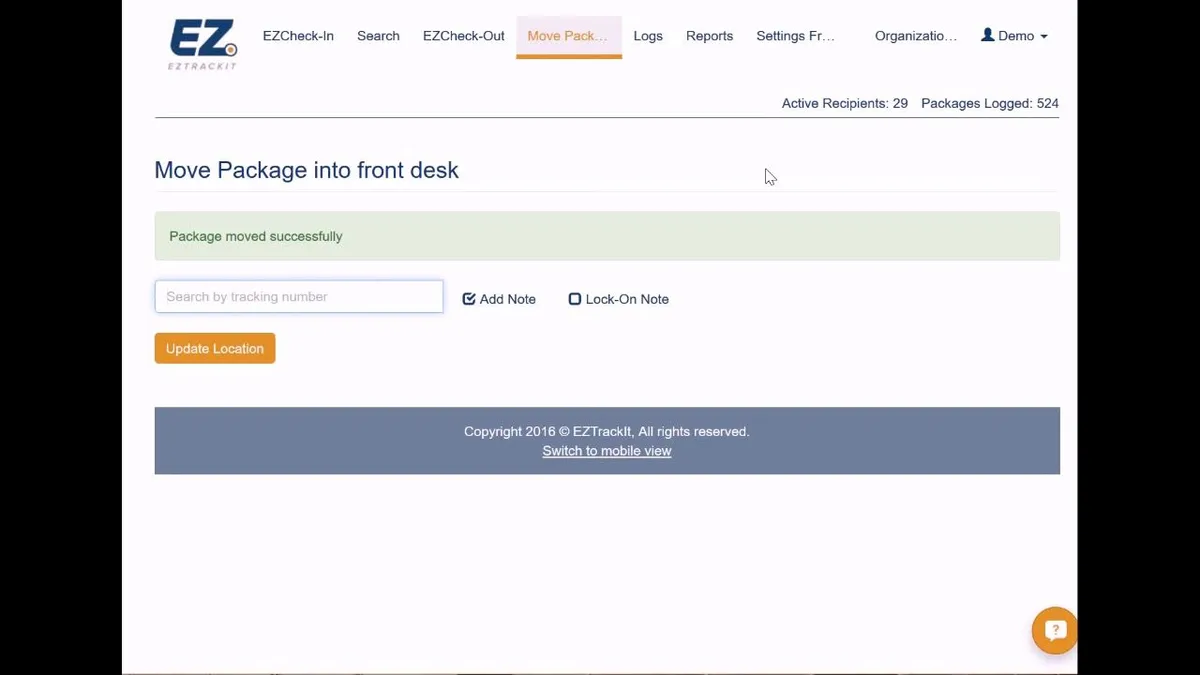 Interface EZTrackIt: fonctionnalités, prix, alternatives