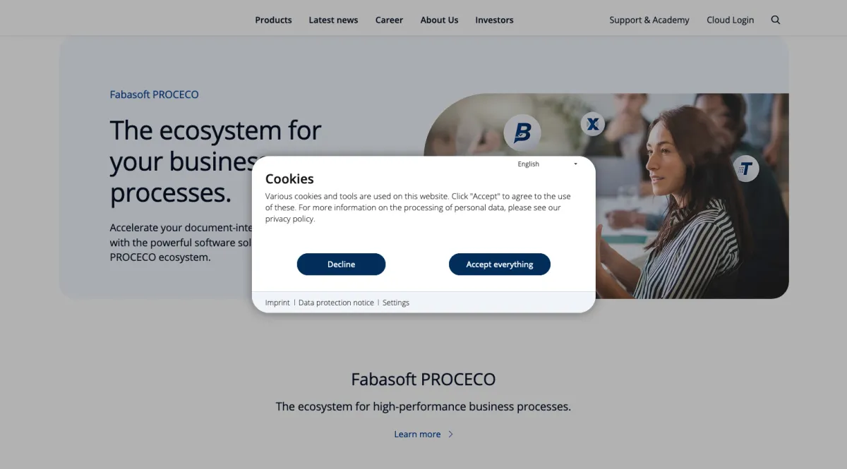 Interface Fabasoft eGov-Suite : fonctionnalités, prix, alternatives
