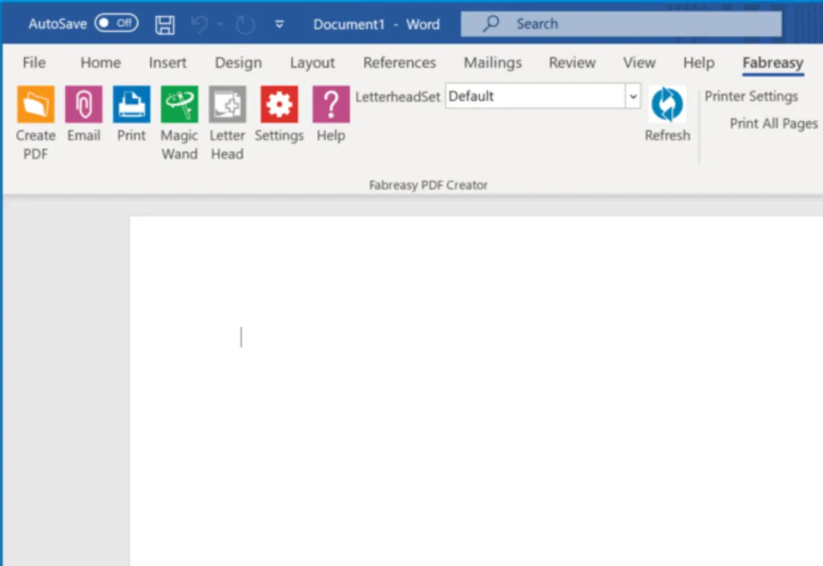 Interface Fabreasy PDF Creator: image, ergonomie, alternatives Interface Fabreasy PDF Creator: image, ergonomie, alternatives