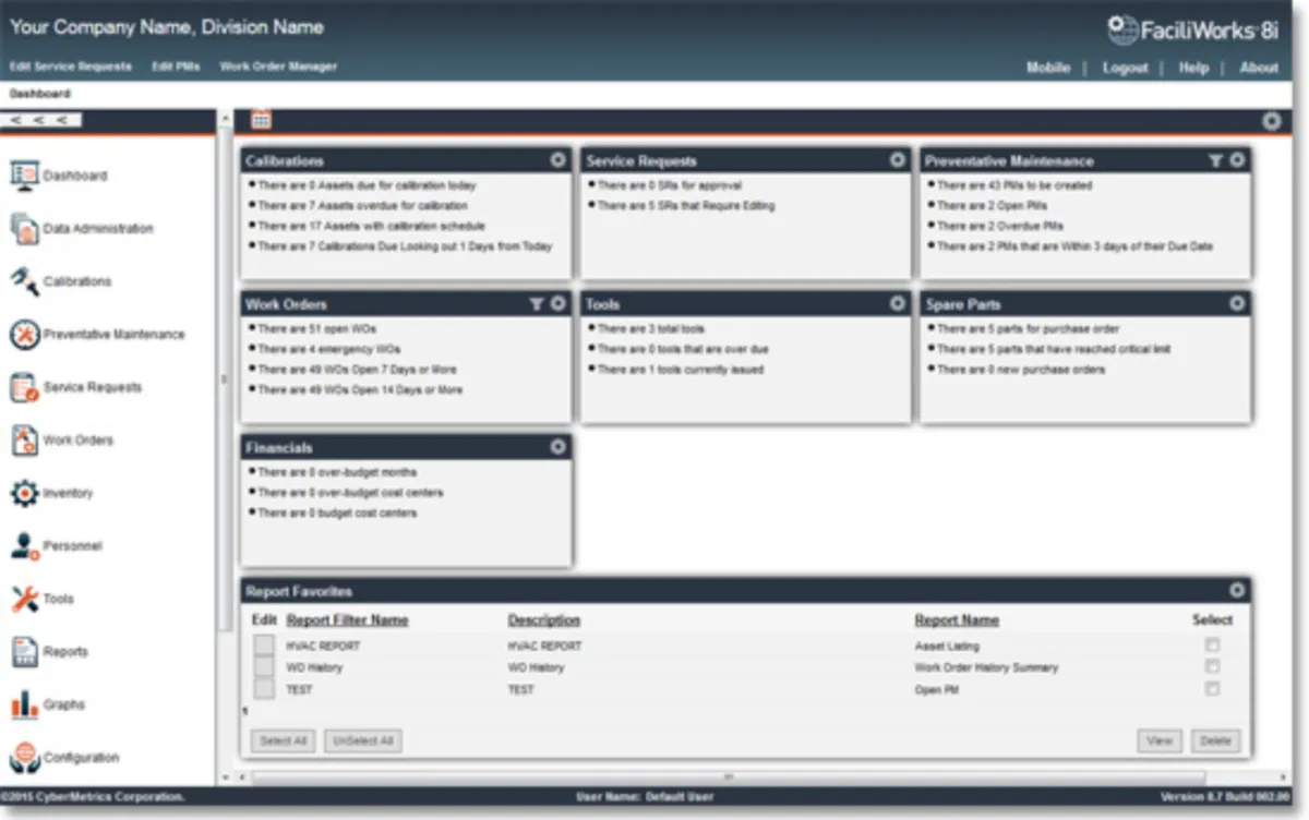 Notre avis sur FaciliWorks CMMS : un logiciel GMAO / CMMS / maintenance préventive à découvrir Notre avis sur FaciliWorks CMMS : un logiciel GMAO / CMMS / maintenance préventive à découvrir