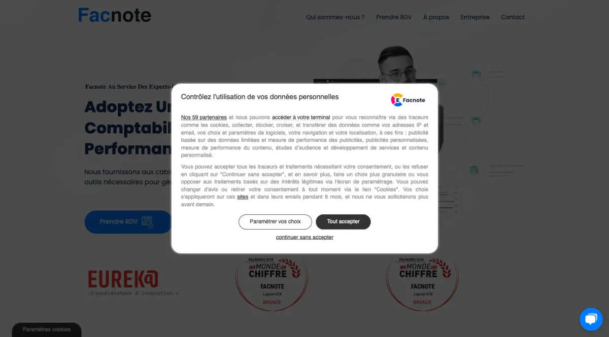 Interface Facnote : fonctionnalités, prix, alternatives