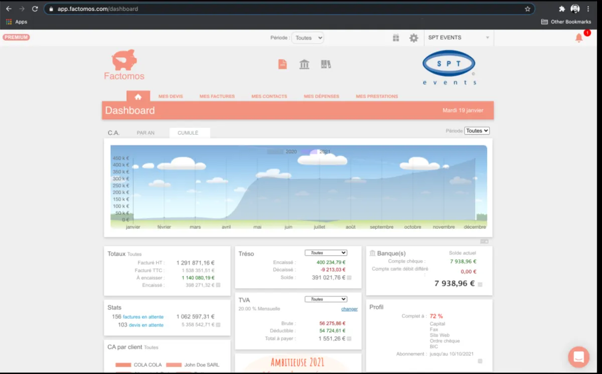 Interface Factomos: fonctionnalités, prix, alternatives