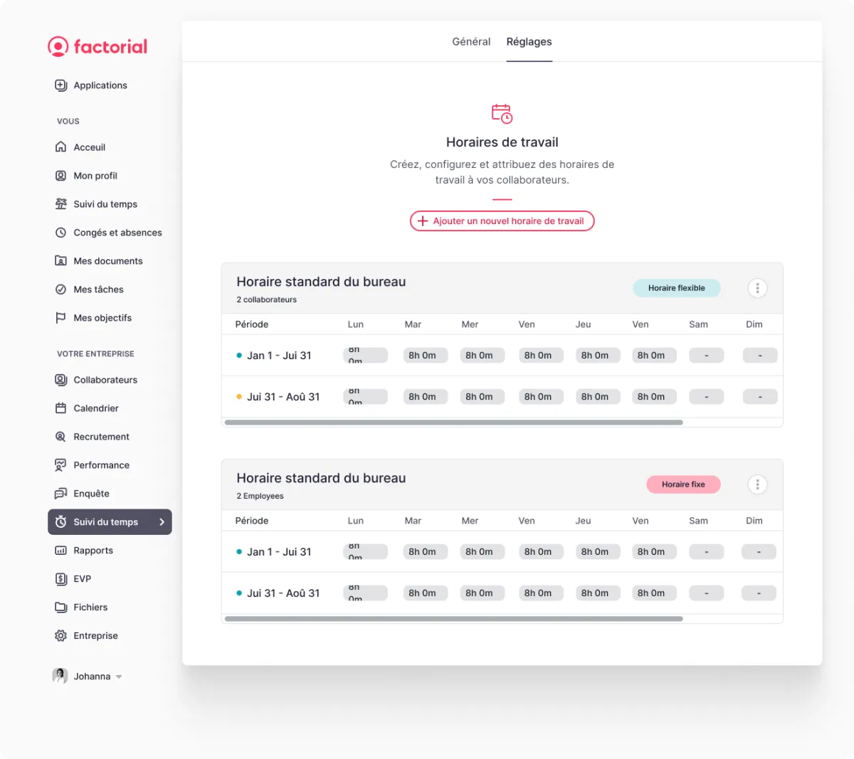 Notre avis sur Factorial Gestion des planning : un logiciel de planning à découvrir