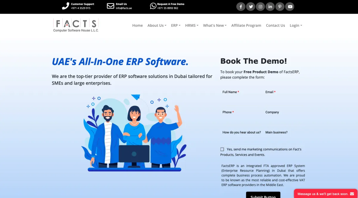 Interface FactseRP : fonctionnalités, prix, alternatives