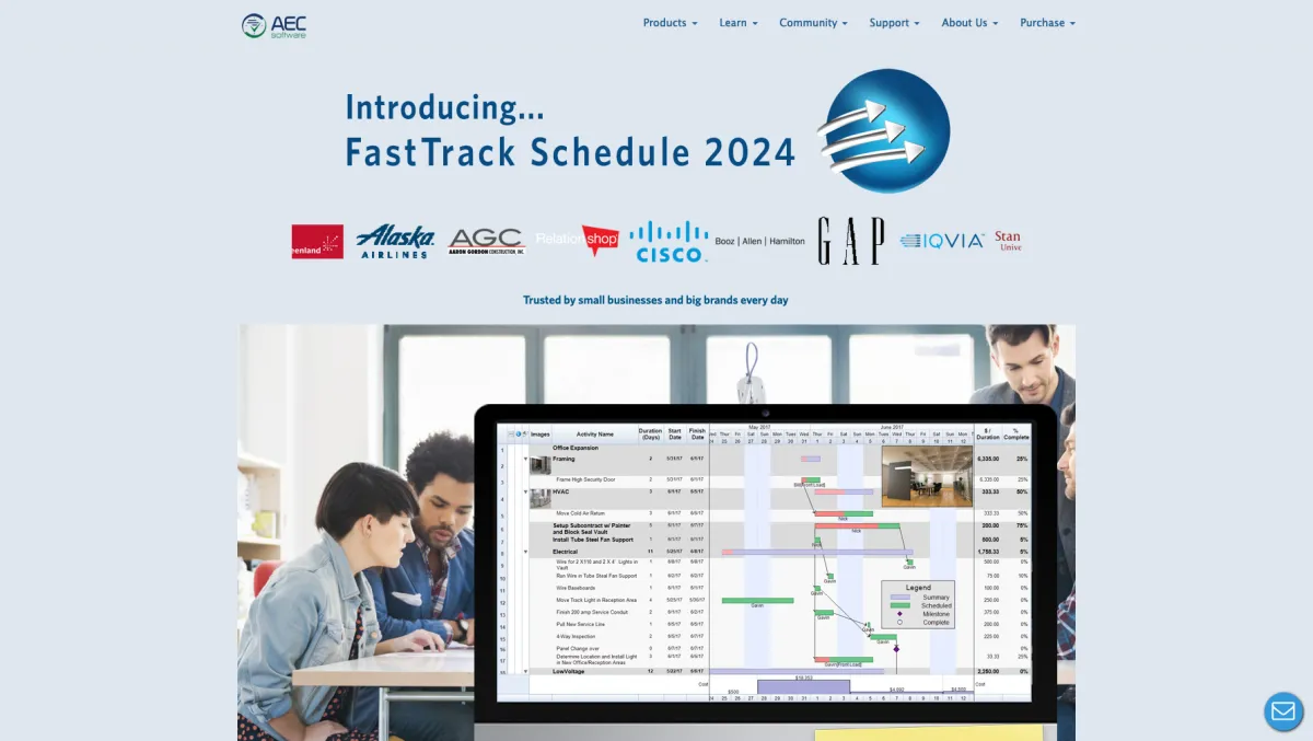 Interface FastTrack Schedule : fonctionnalités, prix, alternatives Interface FastTrack Schedule : fonctionnalités, prix, alternatives