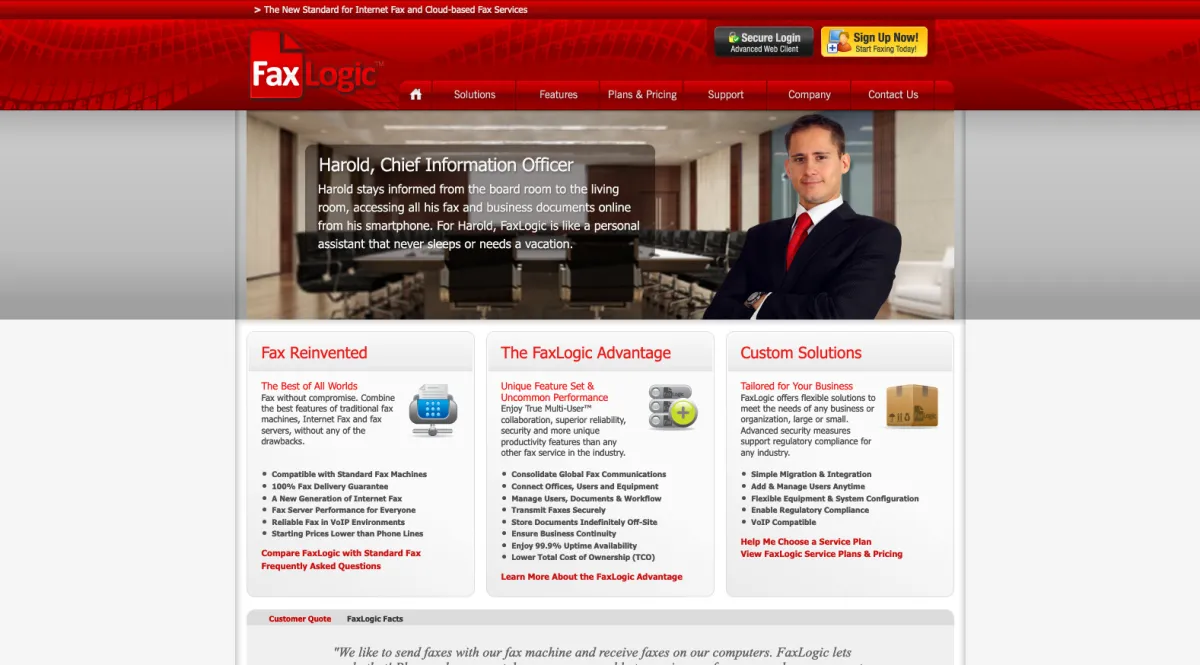 Interface FaxLogic : fonctionnalités, prix, alternatives