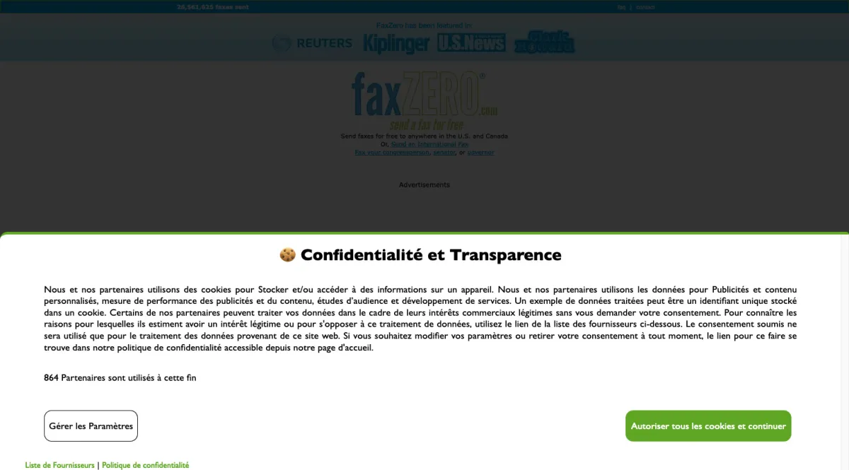 Interface FaxZero : fonctionnalités, prix, alternatives Interface FaxZero : fonctionnalités, prix, alternatives