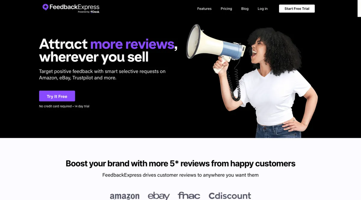 Interface FeedbackExpress : fonctionnalités, prix, alternatives