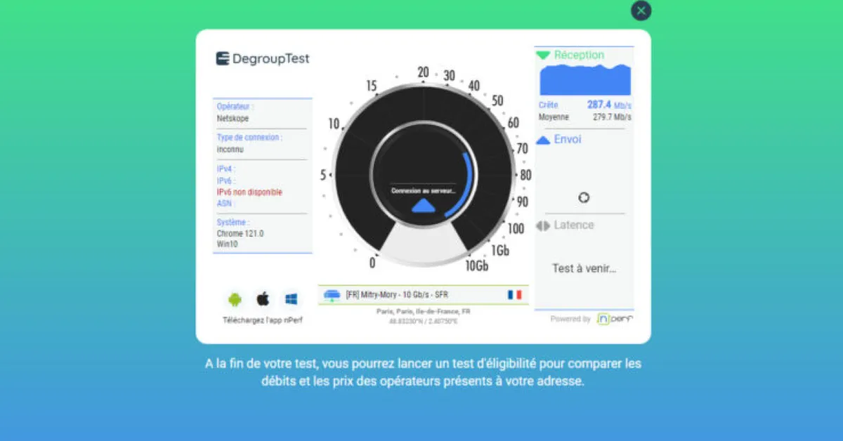 Notre avis sur Fenritec Drive : un logiciel de test de débit (vitesse Internet) à découvrir