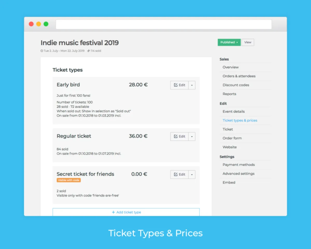 Interface Fienta: fonctionnalités, prix, alternatives Interface Fienta: fonctionnalités, prix, alternatives