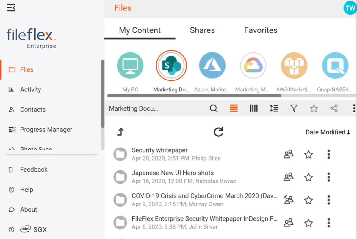 Interface FileFlex: fonctionnalités, prix, alternatives