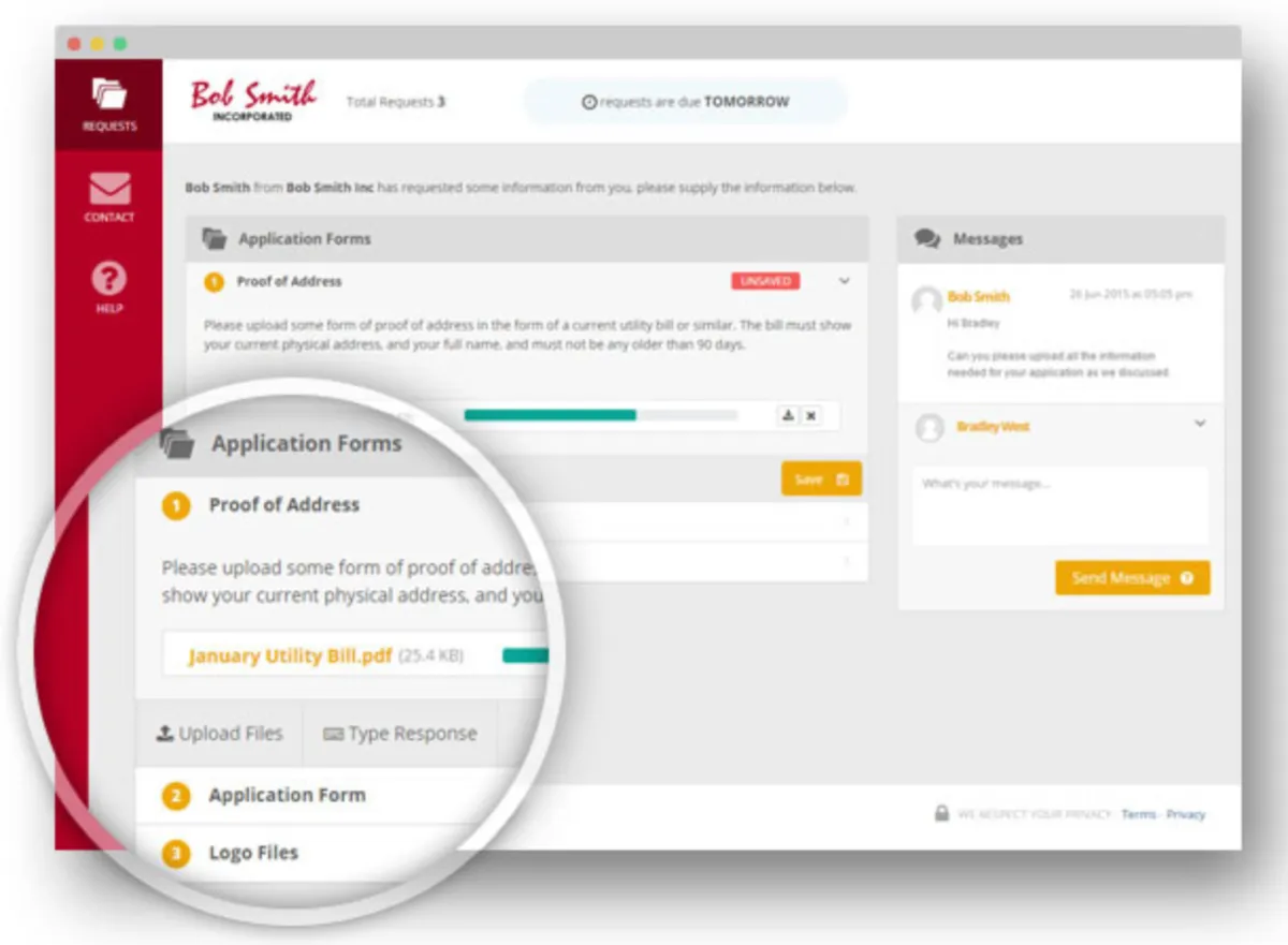 Interface FileInvite: fonctionnalités, prix, alternatives