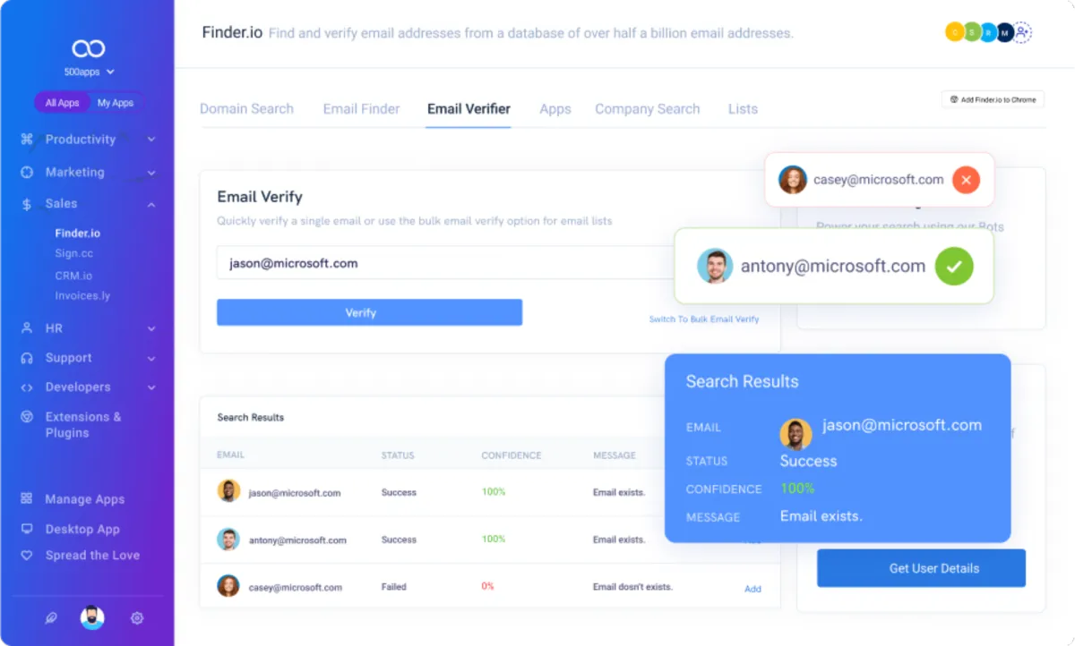 Interface Finder.io: fonctionnalités, prix, alternatives Interface Finder.io: fonctionnalités, prix, alternatives