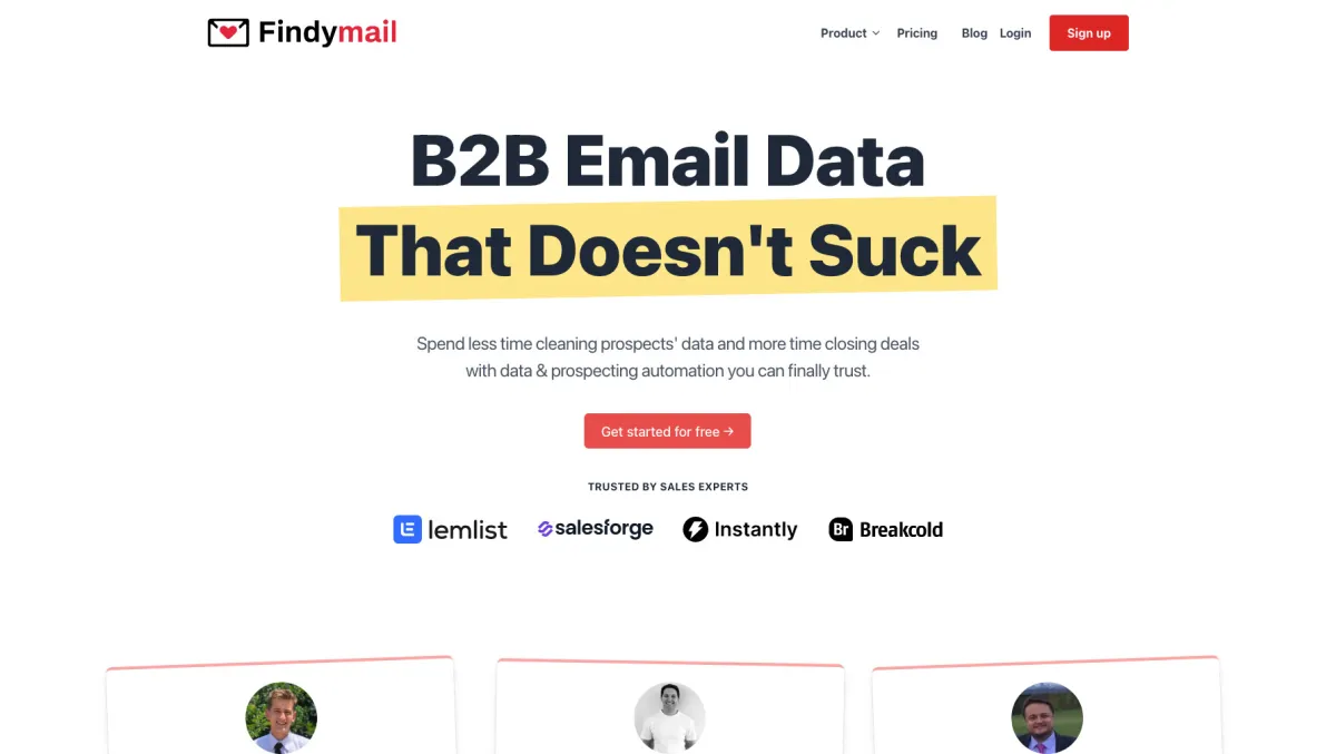 Interface Findymail : fonctionnalités, prix, alternatives Interface Findymail : fonctionnalités, prix, alternatives