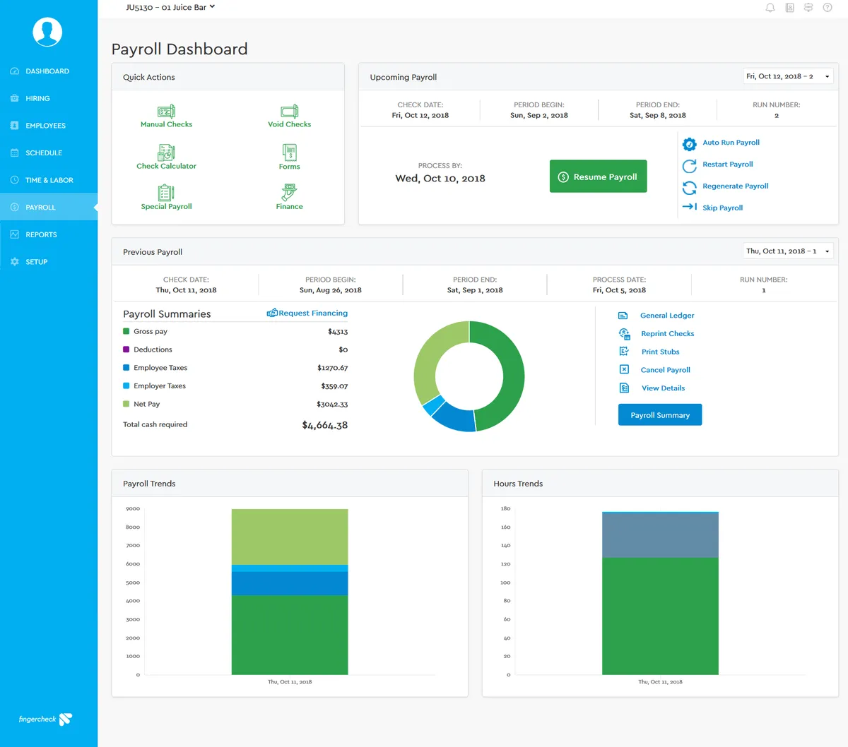 Interface FingerCheck: fonctionnalités, prix, alternatives