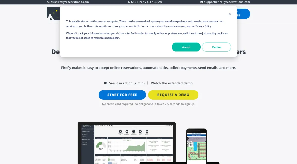 Interface Firefly Reservations : fonctionnalités, prix, alternatives