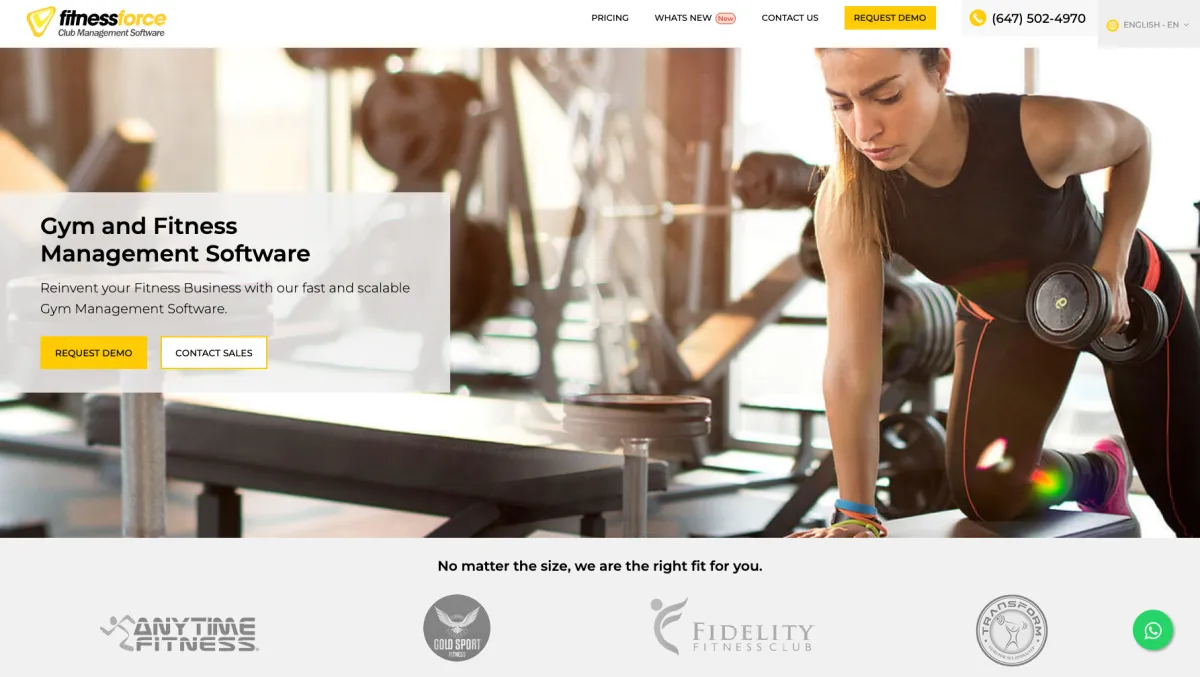 Interface FitnessForce : fonctionnalités, prix, alternatives