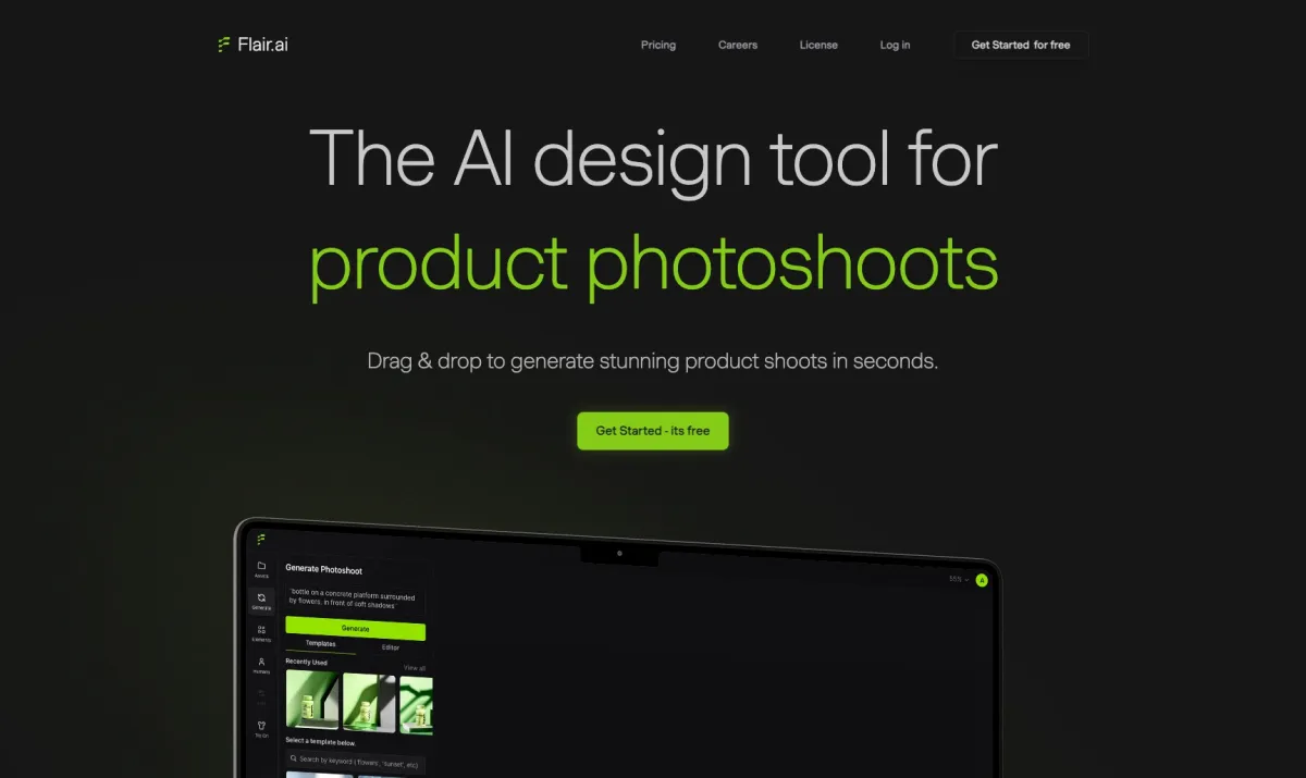 Interface Flair.ai : fonctionnalités, prix, alternatives