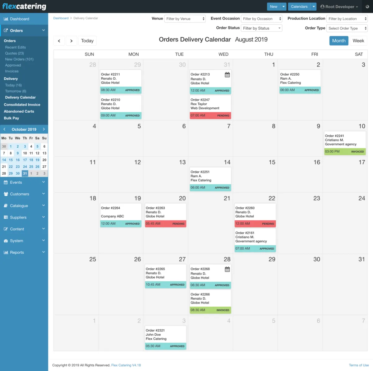 Flex Catering est un logiciel de gestion de site événementiel très réputé en entreprise car il dispose de nombreuses fonctionnalités et intégrations tierces Flex Catering est un logiciel de gestion de site événementiel très réputé en entreprise car il dispose de nombreuses fonctionnalités et intégrations tierces