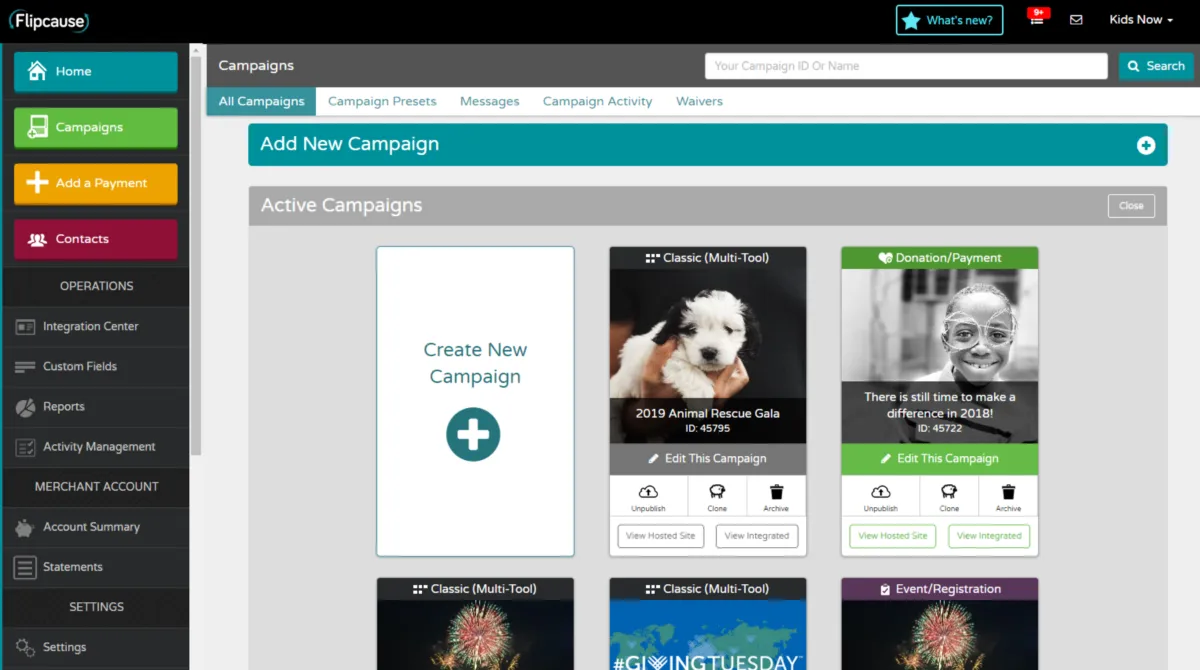 Interface Flipcause: fonctionnalités, prix, alternatives