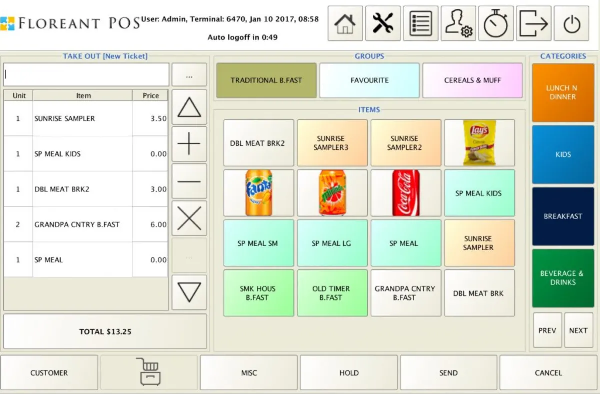 Comparez les fonctionnalités, avis utilisateurs et prix de nombreux logiciels pour restaurant comme Floreant POS 