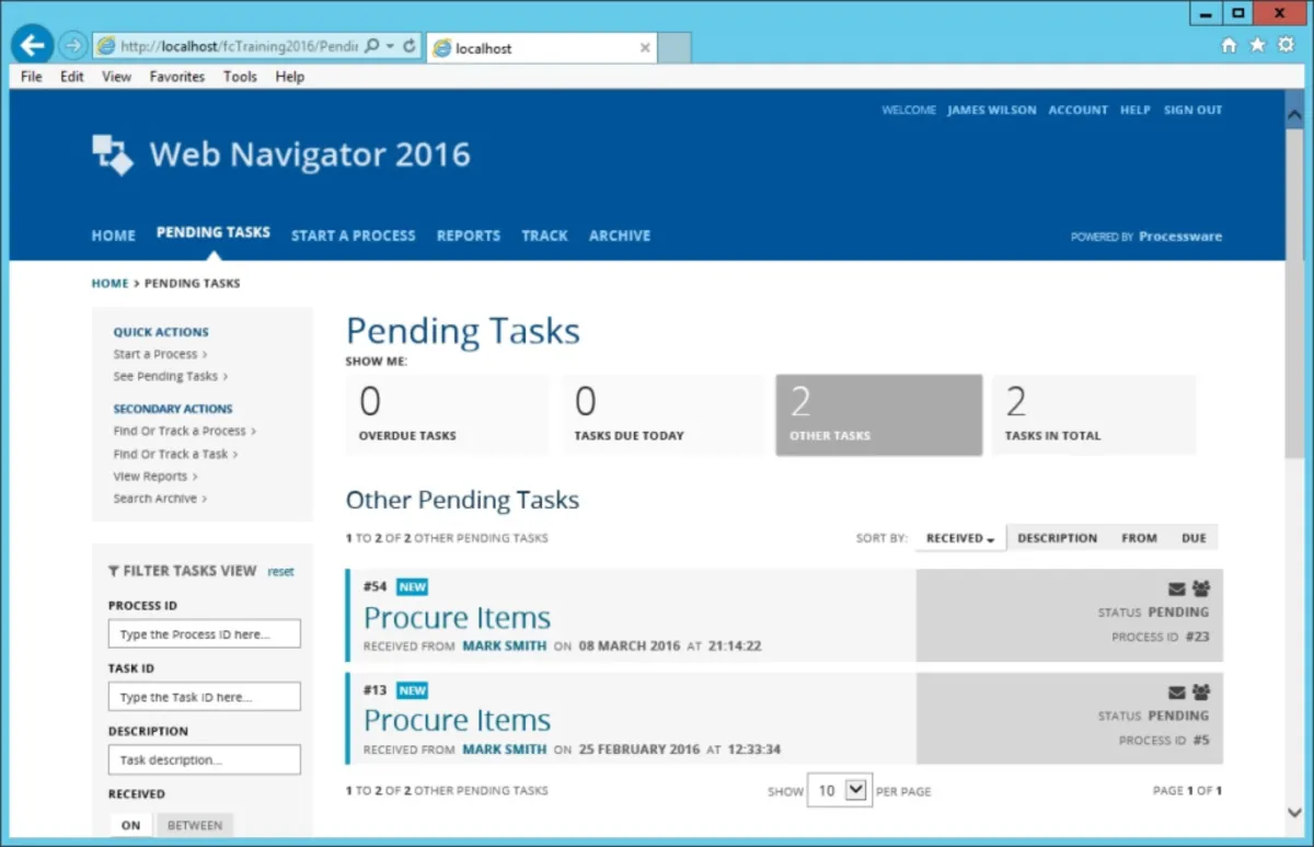 Interface FlowCentric Processware: fonctionnalités, prix, alternatives