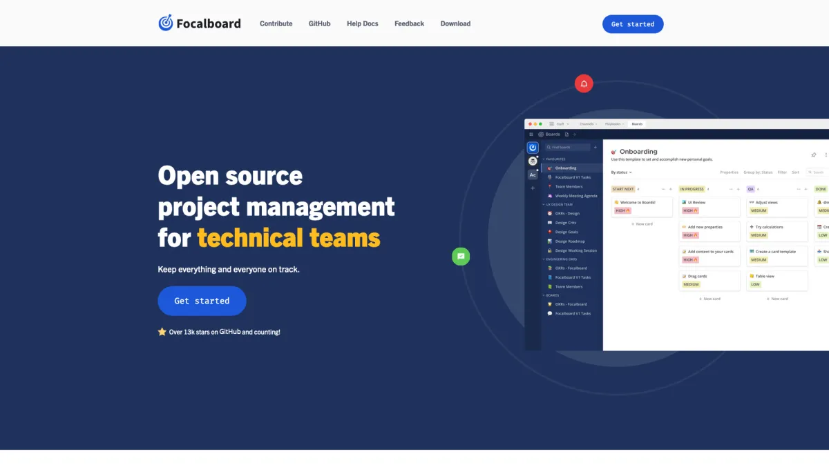 Interface Focalboard : fonctionnalités, prix, alternatives