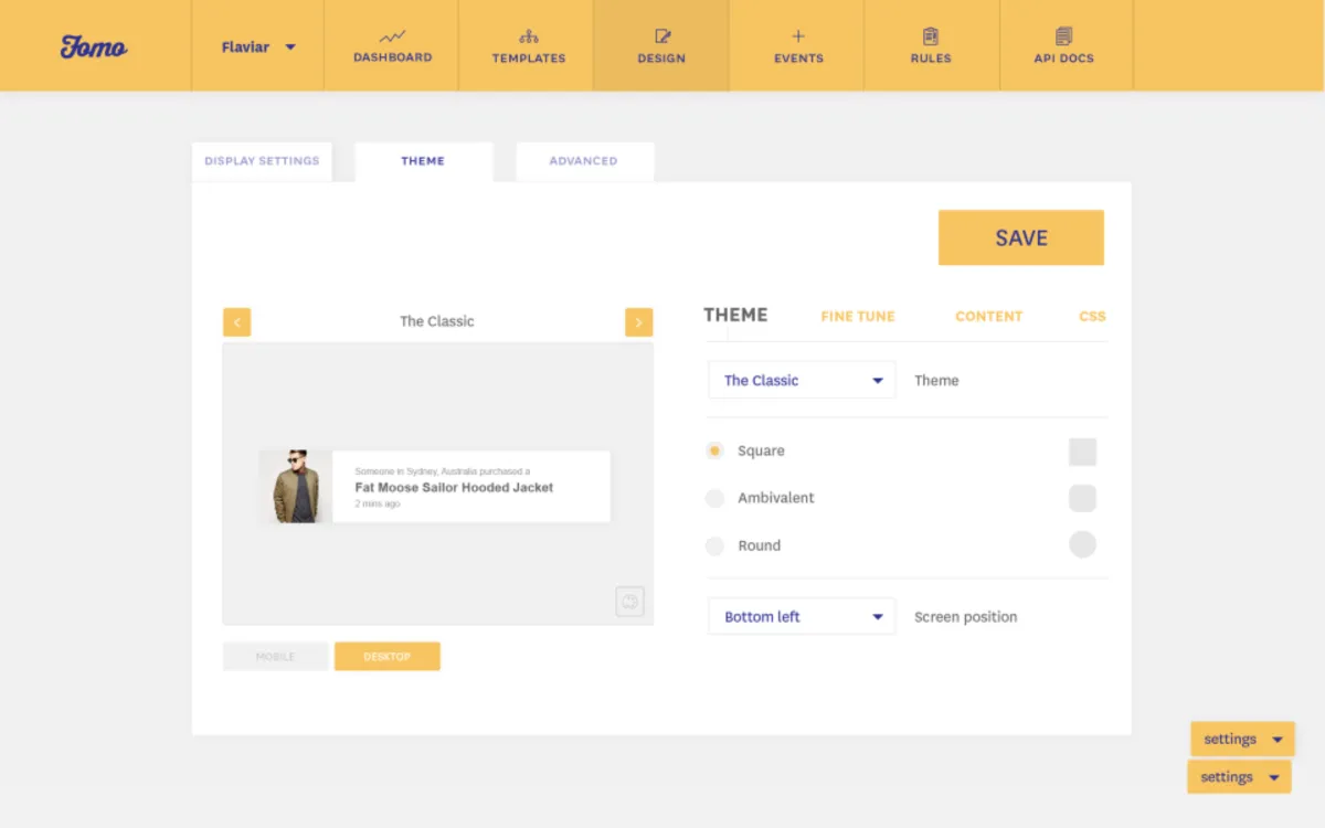 Interface Fomo: fonctionnalités, prix, alternatives