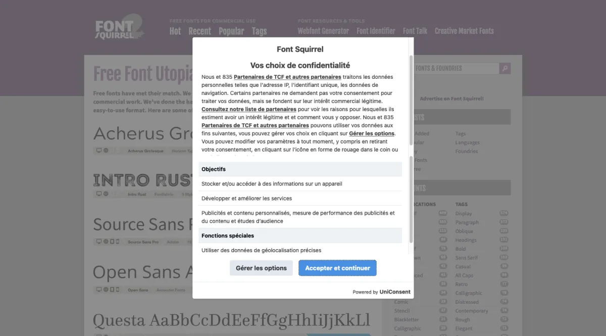 Interface Font Squirrel : image, ergonomie, alternatives Interface Font Squirrel : image, ergonomie, alternatives