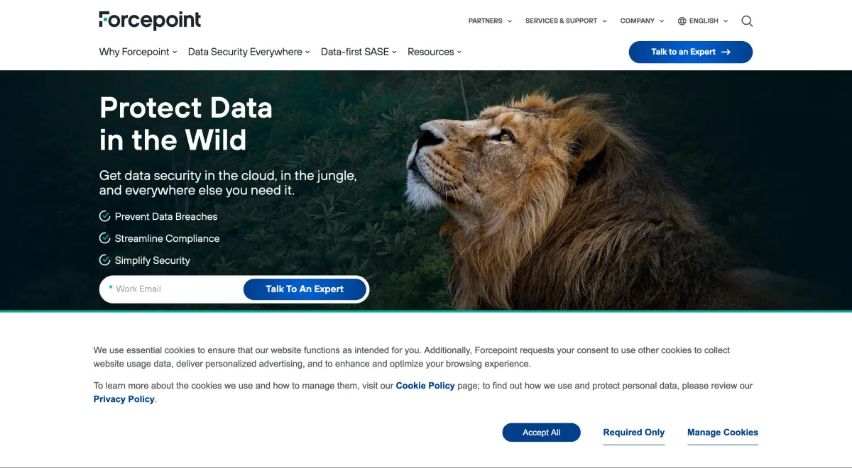 Interface Forcepoint : fonctionnalités, prix, alternatives
