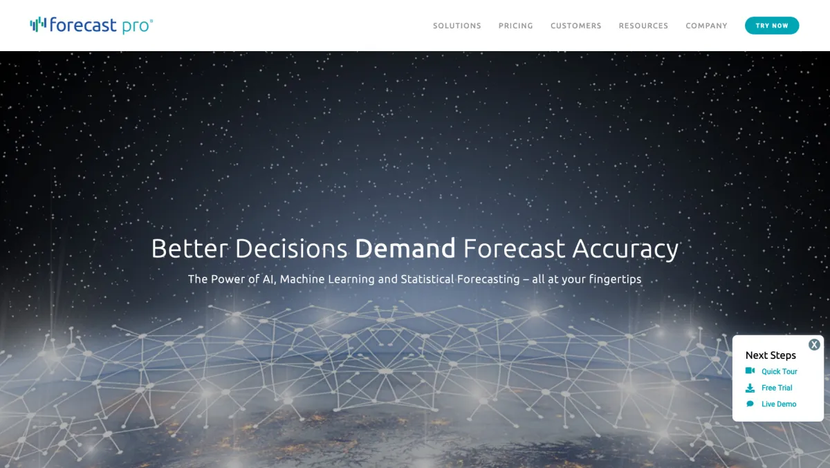 Interface ForecastPRO : fonctionnalités, prix, alternatives