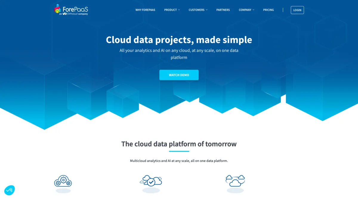 Interface Forepaas : fonctionnalités, prix, alternatives
