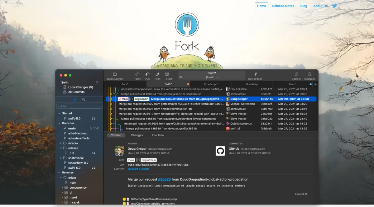 Interface Fork : image, ergonomie, alternatives