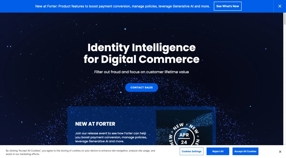 Interface Forter : fonctionnalités, prix, alternatives