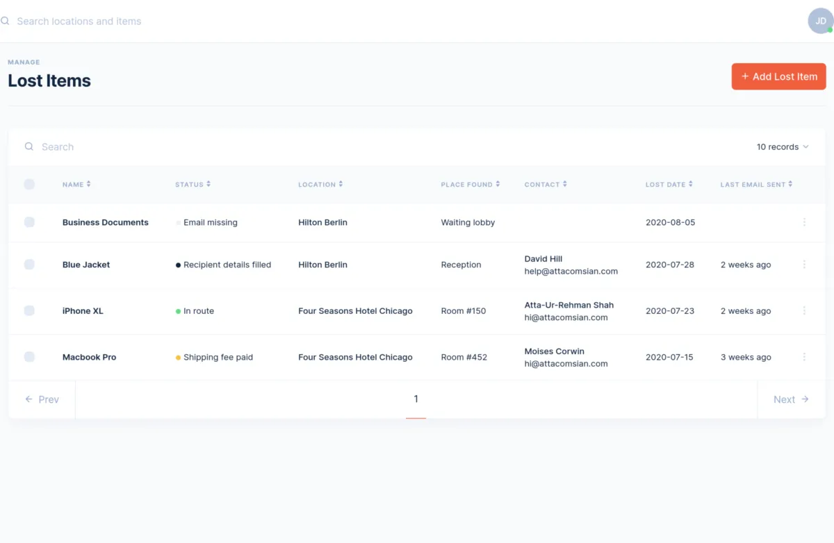 Interface Found Hero: fonctionnalités, prix, alternatives