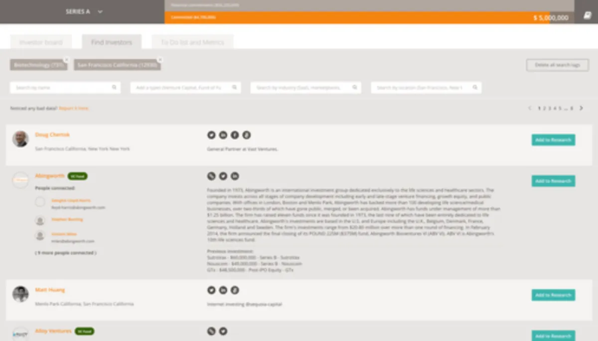 Interface Foundersuite: fonctionnalités, prix, alternatives