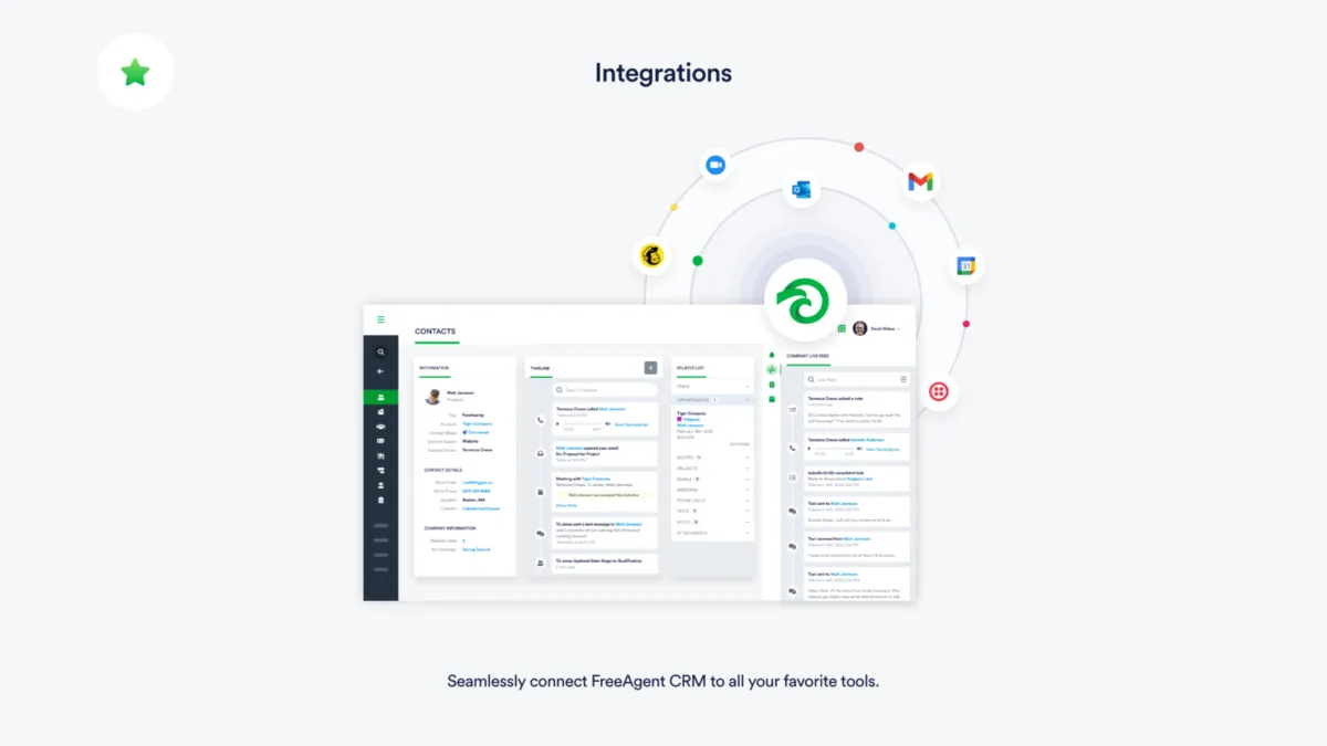 Interface FreeAgent CRM: fonctionnalités, prix, alternatives