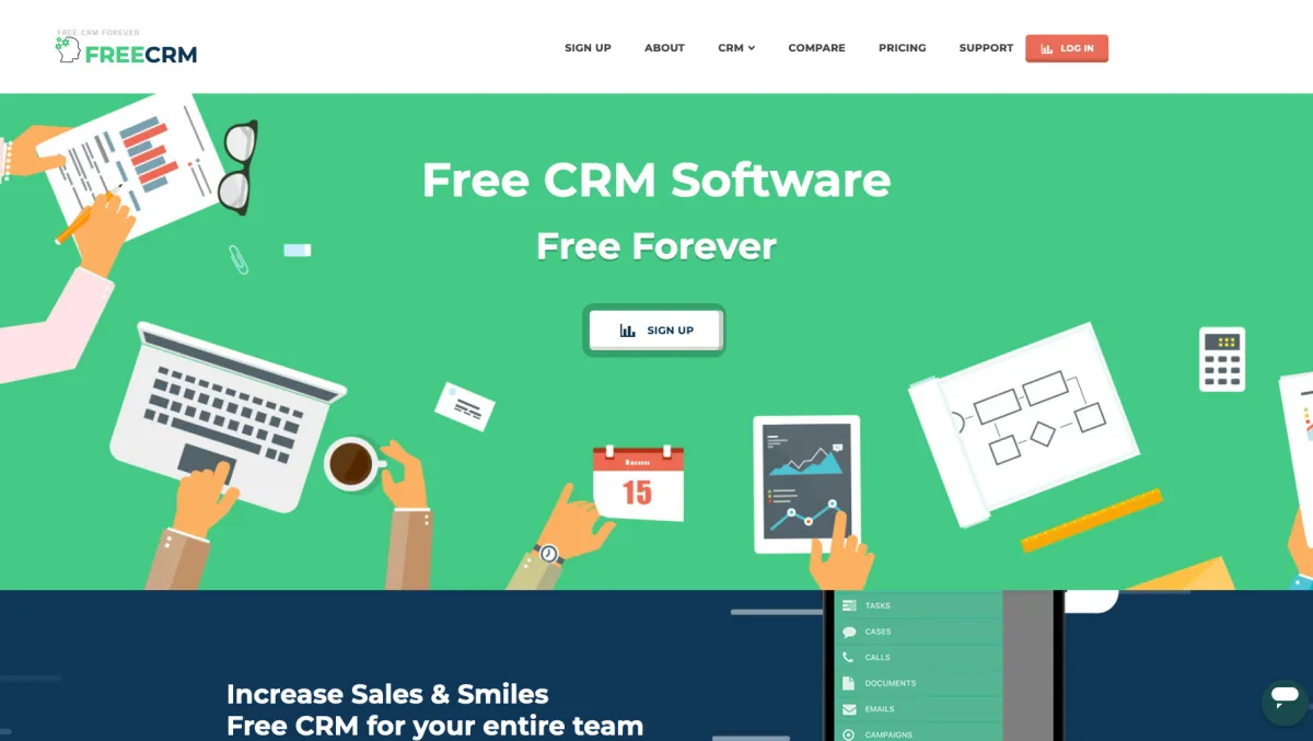 Interface FreeCRM : image, ergonomie, alternatives