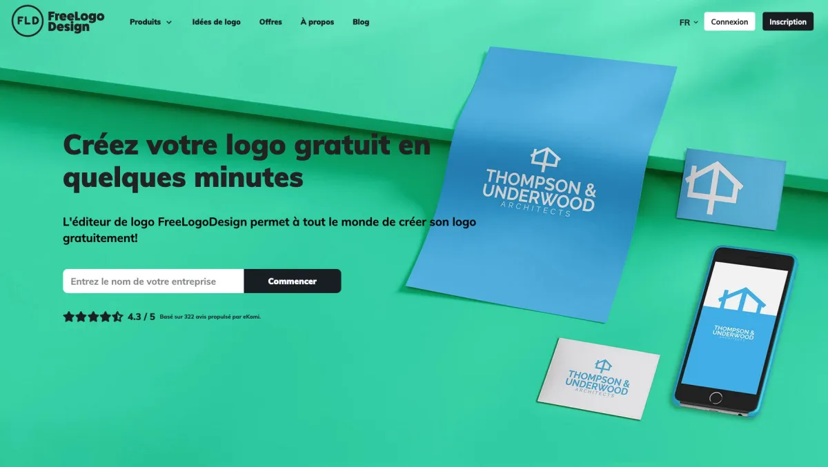 Interface FreeLogoDesign : fonctionnalités, prix, alternatives