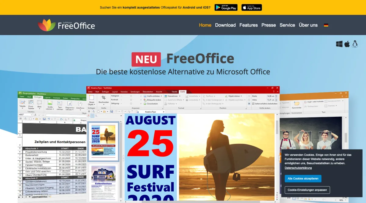 Interface FreeOffice : image, ergonomie, alternatives