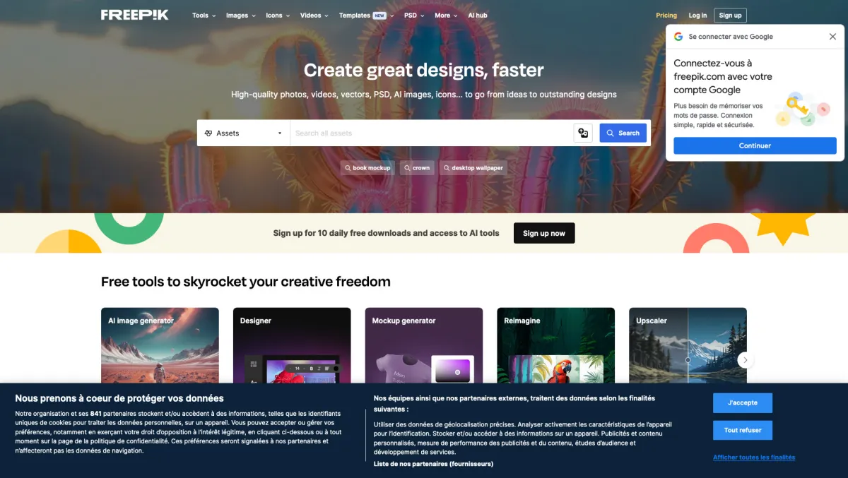 Interface Freepik : fonctionnalités, prix, alternatives Interface Freepik : fonctionnalités, prix, alternatives