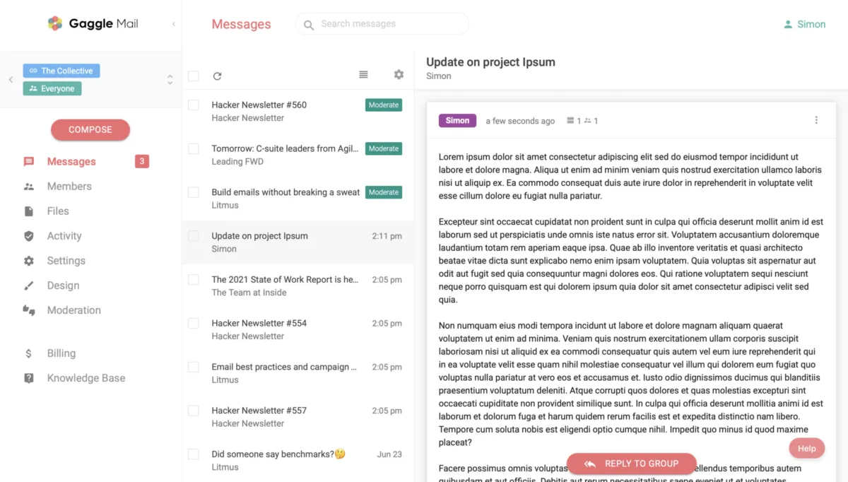 Notre avis sur Gaggle Mail : un logiciel d'emailing et newsletters (marketing par email) à découvrir