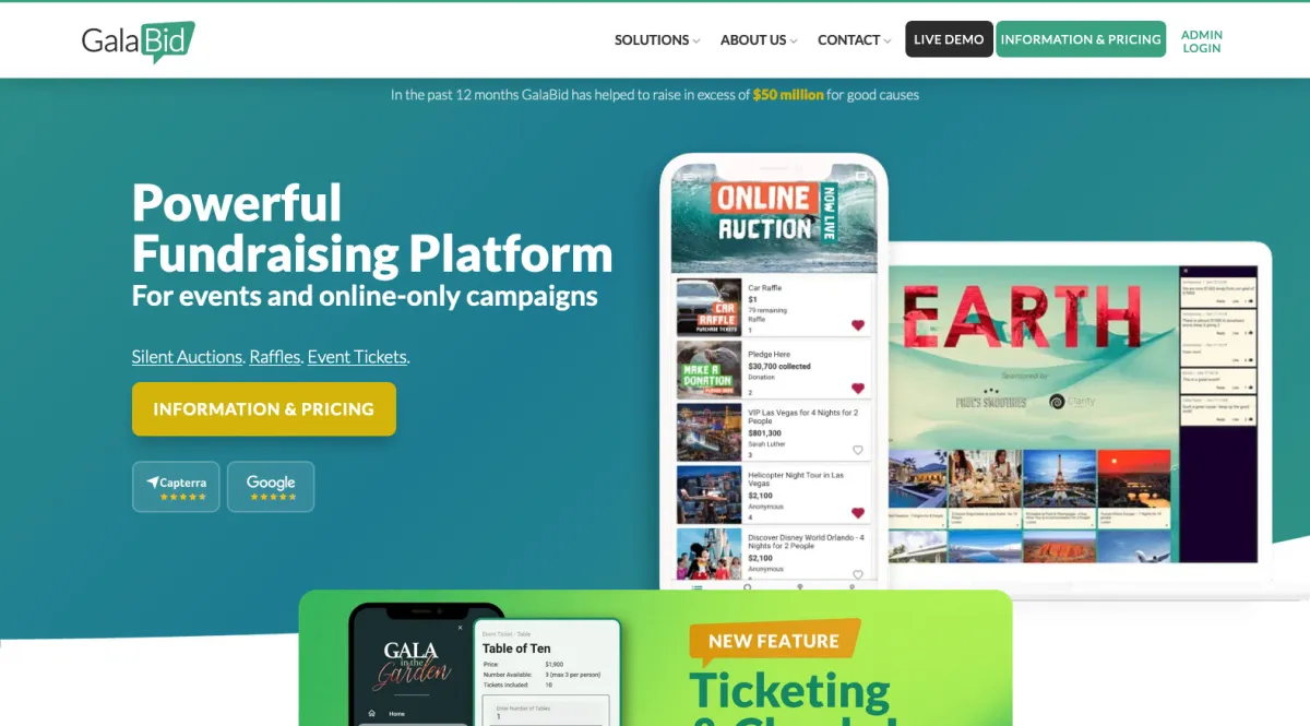 Interface GalaBid : fonctionnalités, prix, alternatives