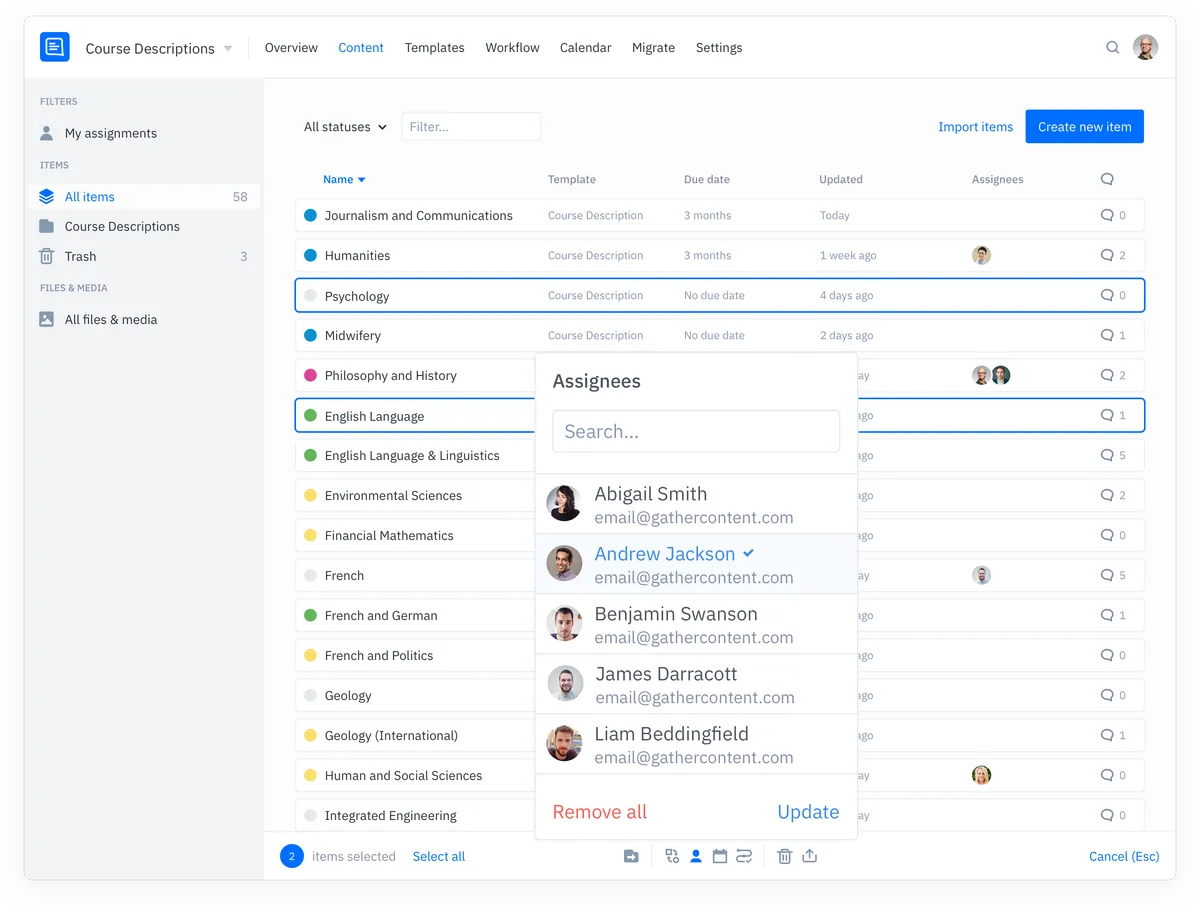 Notre avis sur GatherContent : une suite bureautique à découvrir